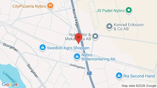 Lägenheter att hyra i Nybro - kort over placeringen