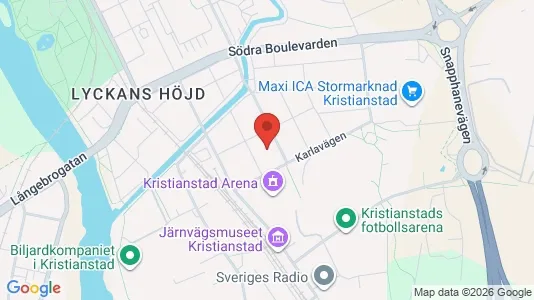 Lägenheter att hyra i Kristianstad - kort over placeringen