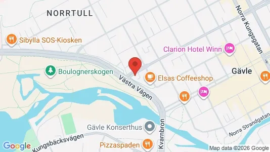 Lägenheter att hyra i Gävle - kort over placeringen