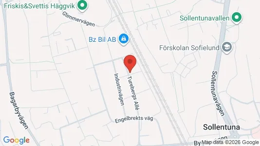 Lägenheter att hyra i Sollentuna - kort over placeringen