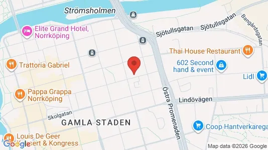 Lägenheter att hyra i Norrköping - kort over placeringen