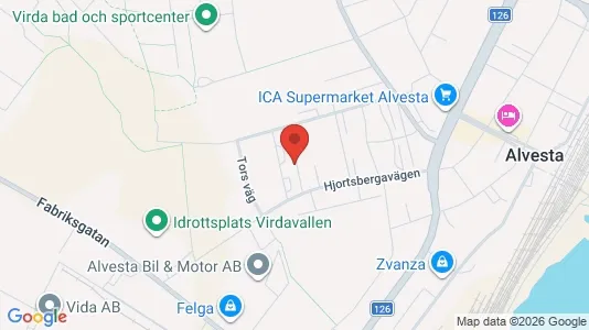 Lägenheter att hyra i Alvesta - kort over placeringen