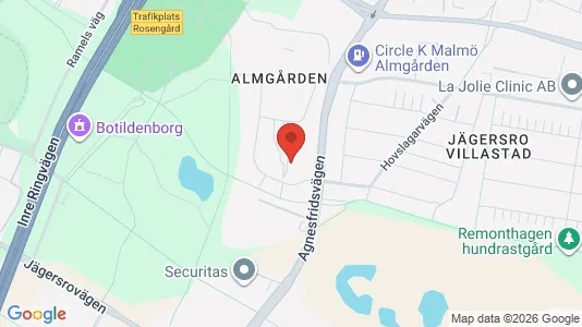 Lägenheter att hyra i Husie - kort over placeringen