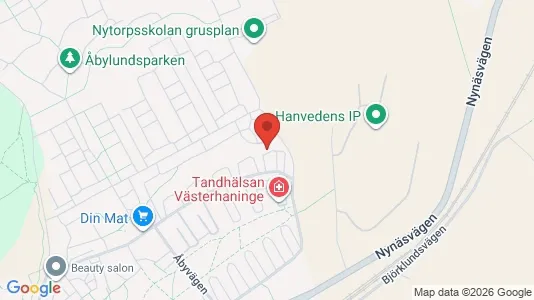 Lägenheter att hyra i Haninge - kort over placeringen