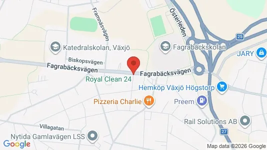 Lägenheter att hyra i Växjö - kort over placeringen