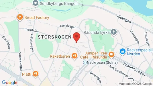Lägenheter att hyra i Solna - kort over placeringen