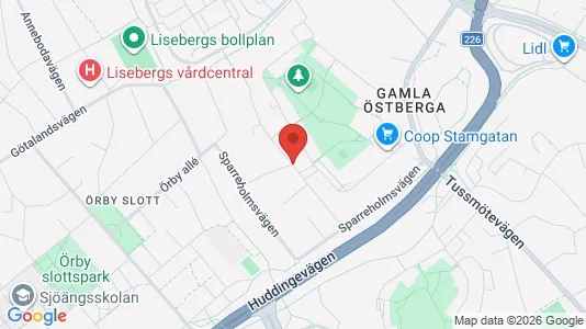 Rum att hyra i Söderort - kort over placeringen