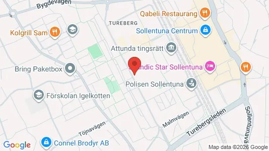 Lägenheter att hyra i Sollentuna - kort over placeringen