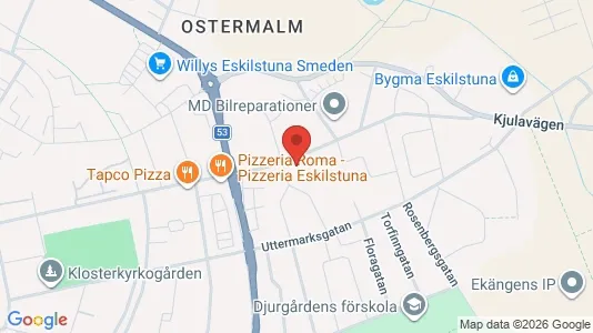 Lägenheter att hyra i Eskilstuna - kort over placeringen