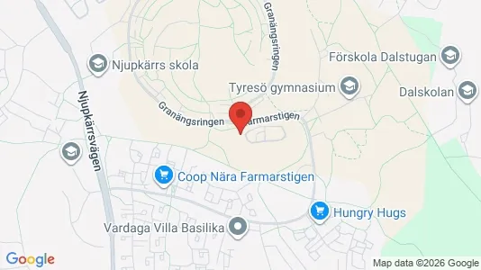 Lägenheter att hyra i Tyresö - kort over placeringen