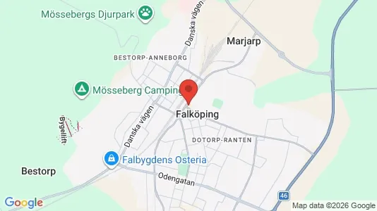 Lägenheter att hyra i Falköping - kort over placeringen