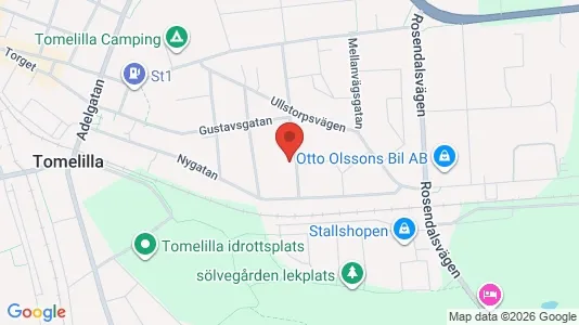 Lägenheter att hyra i Tomelilla - kort over placeringen