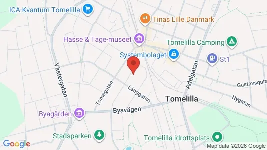 Lägenheter att hyra i Tomelilla - kort over placeringen