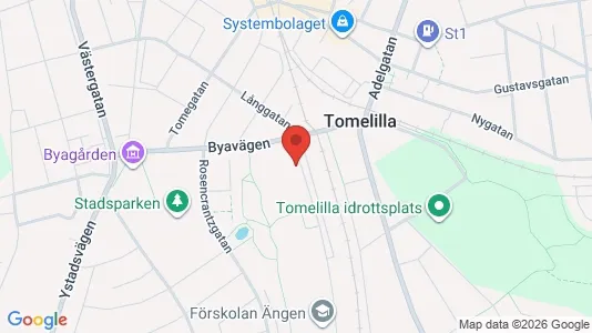 Lägenheter att hyra i Tomelilla - kort over placeringen