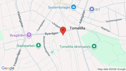 Lägenheter att hyra i Tomelilla - kort over placeringen