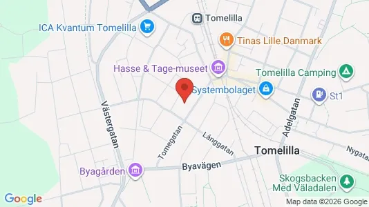 Lägenheter att hyra i Tomelilla - kort over placeringen