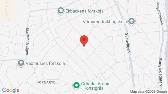 Lägenheter att hyra i Värnamo - kort over placeringen