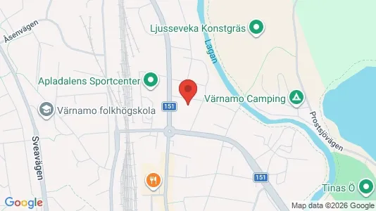 Lägenheter att hyra i Värnamo - kort over placeringen