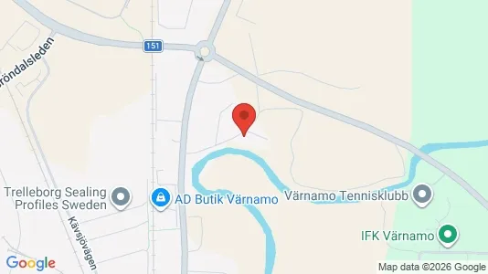Lägenheter att hyra i Värnamo - kort over placeringen