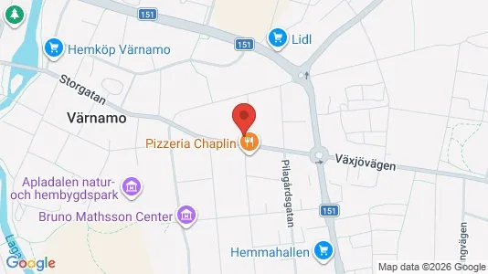 Lägenheter att hyra i Värnamo - kort over placeringen