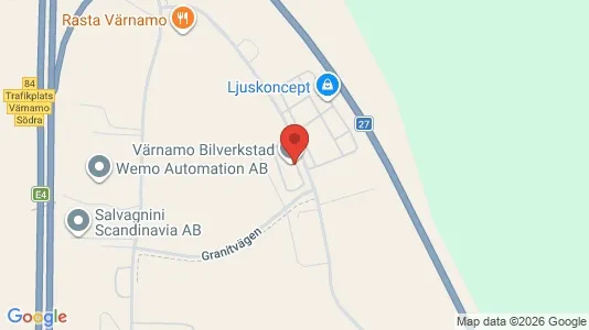 Lägenheter att hyra i Värnamo - kort over placeringen