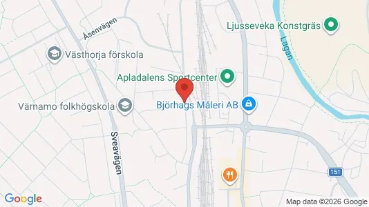 Lägenheter att hyra i Värnamo - kort over placeringen