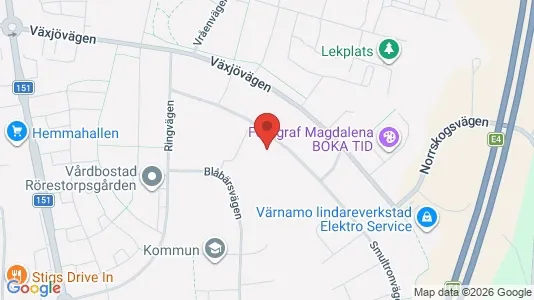 Lägenheter att hyra i Värnamo - kort over placeringen