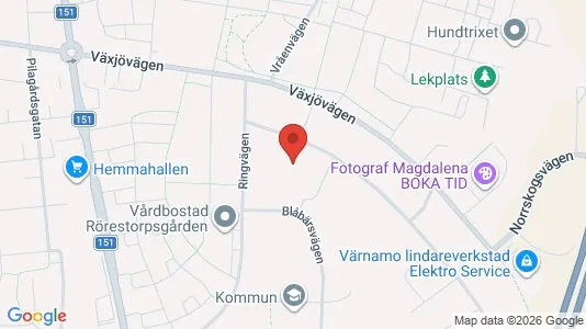 Lägenheter att hyra i Värnamo - kort over placeringen