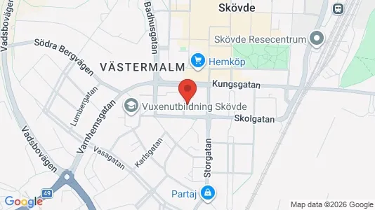 Lägenheter att hyra i Skövde - kort over placeringen
