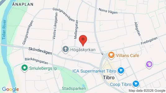 Lägenheter att hyra i Tibro - kort over placeringen