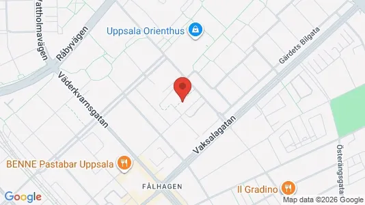 Lägenheter att hyra i Uppsala - kort over placeringen