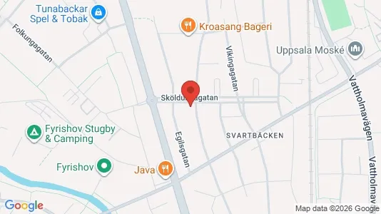Lägenheter att hyra i Uppsala - kort over placeringen