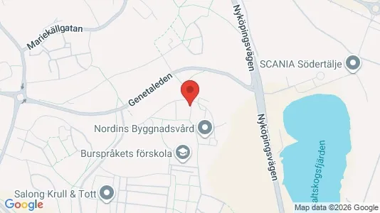 Lägenheter att hyra i Södertälje - kort over placeringen