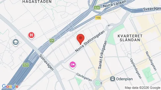 Lägenheter att hyra i Vasastan - kort over placeringen