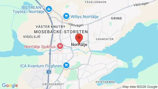 Radhus att hyra i Norrtälje - kort over placeringen