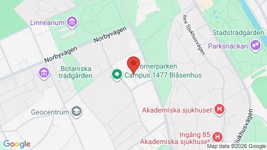Lägenheter att hyra i Uppsala - kort over placeringen