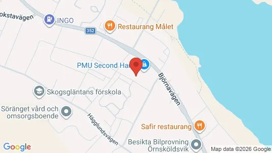 Lägenheter att hyra i Örnsköldsvik - kort over placeringen