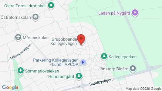 Lägenheter att hyra i Lund - kort over placeringen