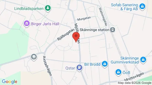 Lägenheter att hyra i Mjölby - kort over placeringen