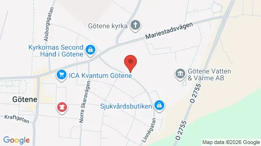 Lägenheter att hyra i Götene - kort over placeringen