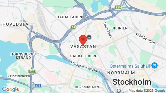 Lägenheter att hyra i Vasastan - kort over placeringen