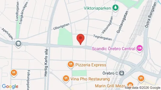 Lägenheter att hyra i Örebro - kort over placeringen