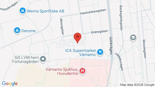 Lägenheter att hyra i Värnamo - kort over placeringen