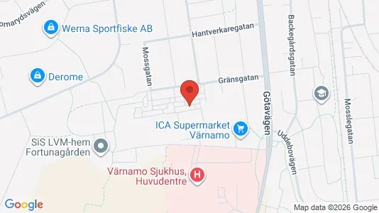 Lägenheter att hyra i Värnamo - kort over placeringen
