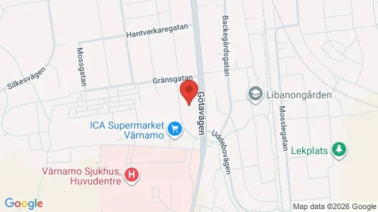 Lägenheter att hyra i Värnamo - kort over placeringen